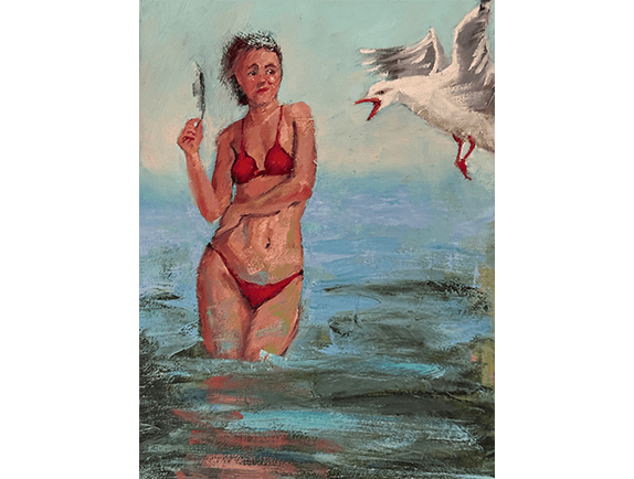 Attitude-Andrea-Petitto-Best-Cape-Cod-Art-Gallery-woman-beach